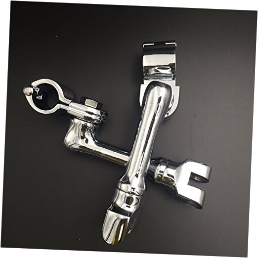 XKMT-Chrome Long Angled Adjustable Highway Peg Mounting Kit Compatible With