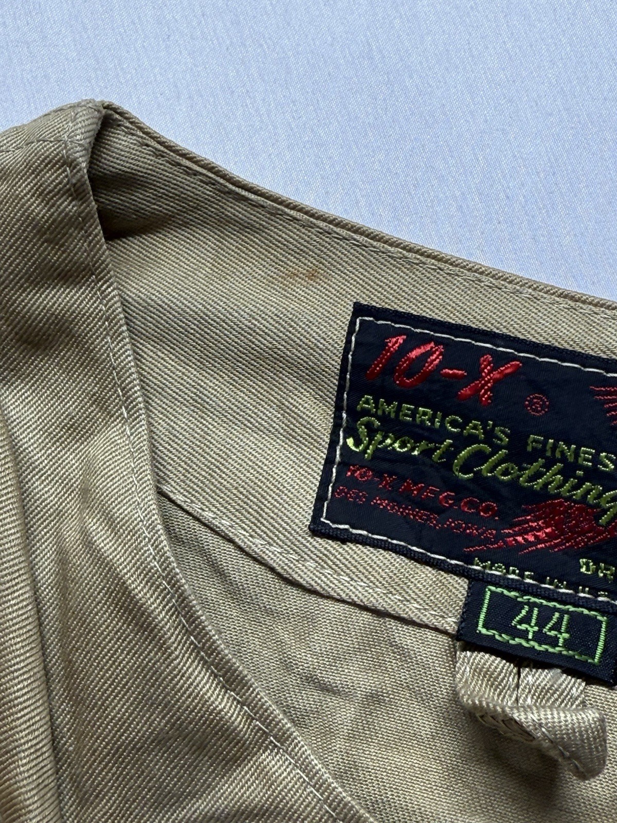 Vintage 10-X America's Finest Sports Clothing Padded Shooting Jacket Size 44