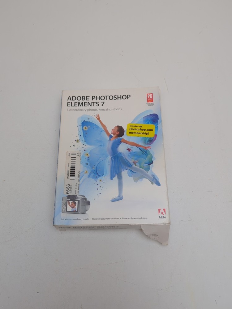 Adobe Photoshop Elements 7 Software Edit Enhance Create Share For PC