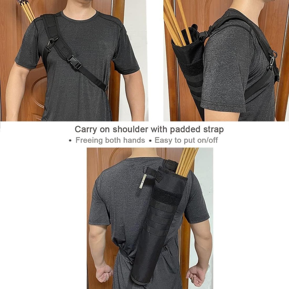 Durable Polyester Arrow Quiver with Adjustable Strap - Modern Shooting Accessory