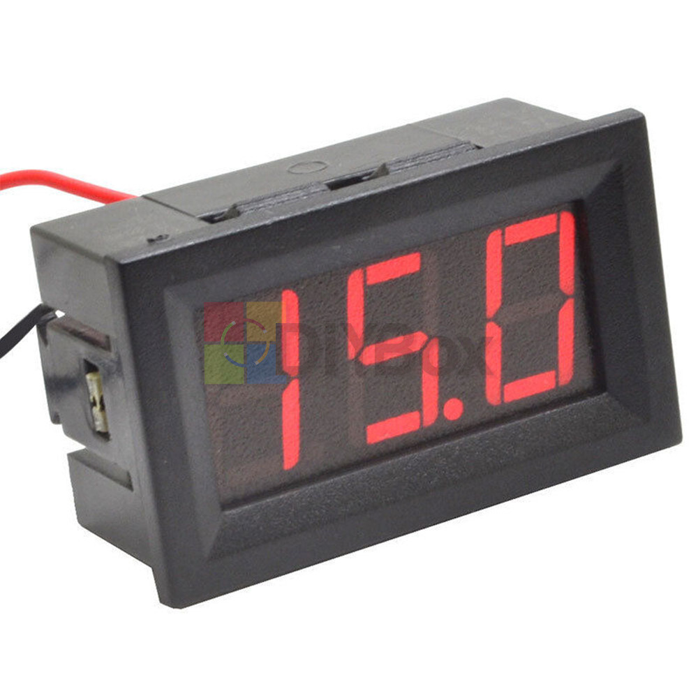 0.56'' Mini DC 5-120V Voltmeter LED Panel 3 Digital Display Voltage Meter 2 wire