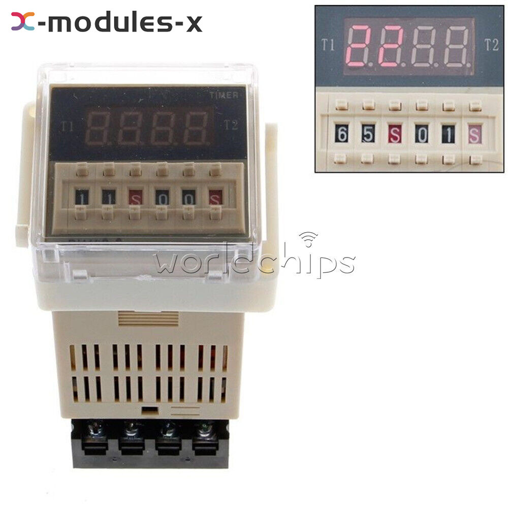 DH48S-S Digital AC 220V Precision Programmable Time Delay Relay + Socket Base