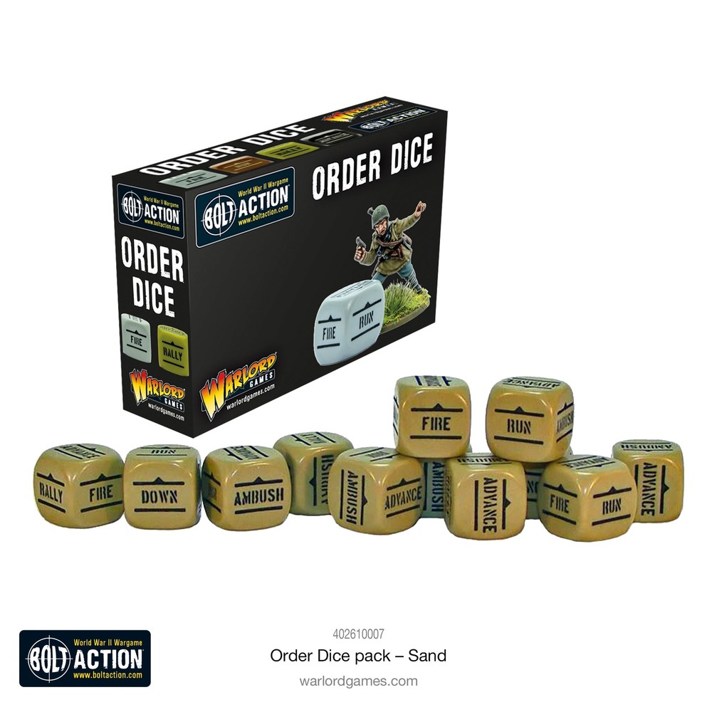 Bolt Action: Orders Dice pack - Sand by Warlord Games