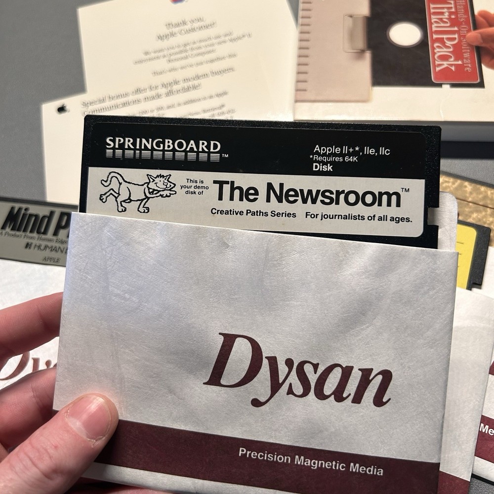 Vintage Apple Hands On Software Trial Pack Floppy Discs For Apple IIc Computer