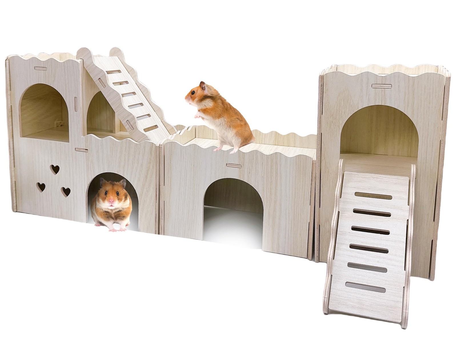 Hamster Hideout House Multi Chamber Rat Hide Hut Castle Large Climbing Playgr...