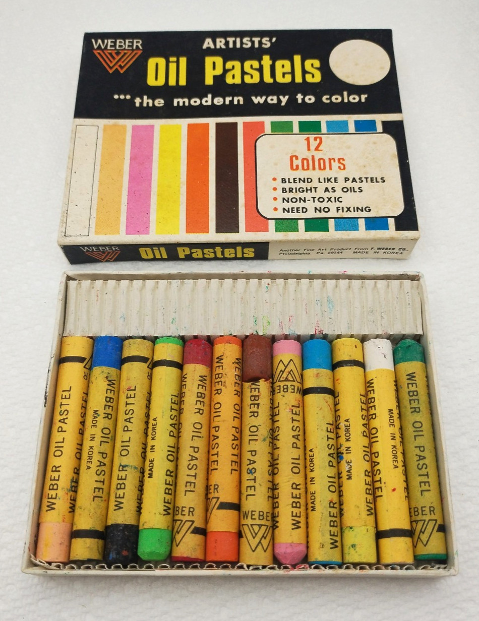 Paint & Brush Artist Lot Oil Grumbacher Pastels Charcoal Winton Fine Hog Vintage