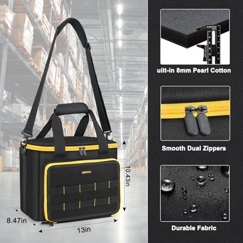Tool Bag Compatible with DEWALT 20V MAX Circular Saw DCS391B/DCS565B, Yellow
