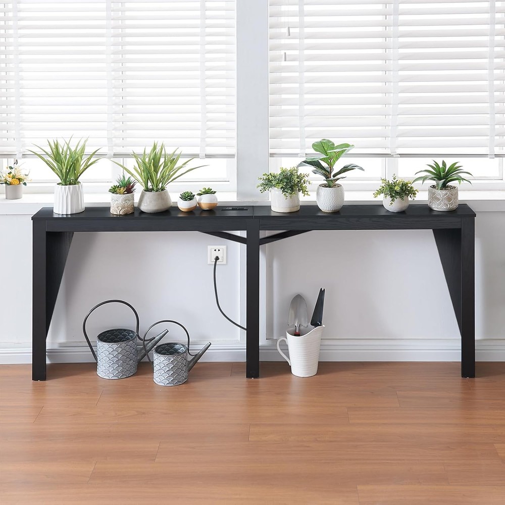 78.8" Long Console Table W/ Power Outlets 7.9" Narrow Sofa Table W/ USB & Type-C