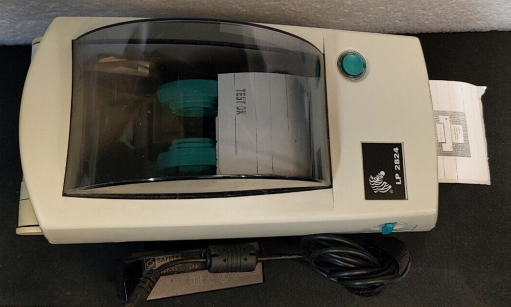Zebra Thermal Label Printer LP2824 Cleaned, Tested