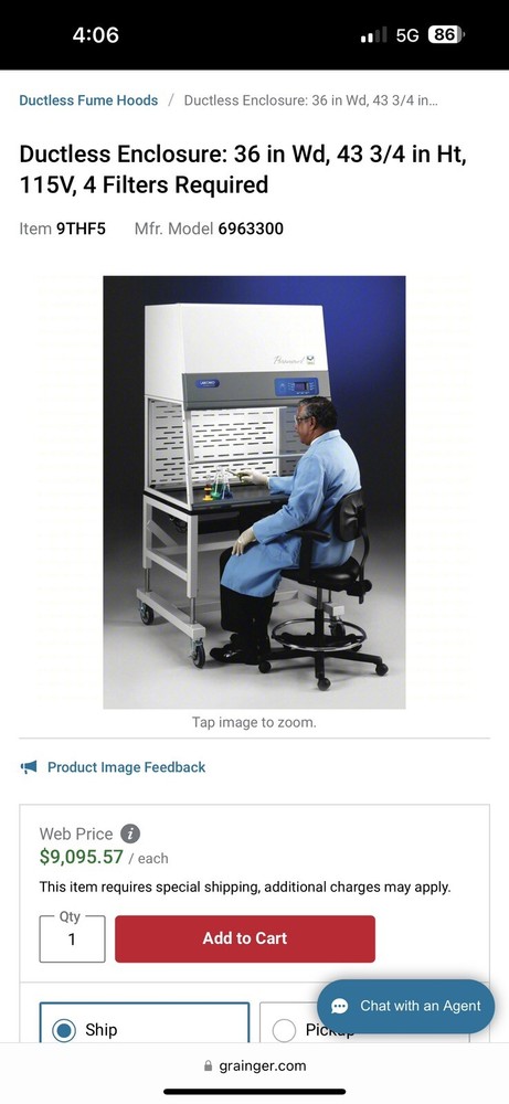 Labconco Ductless Enclosure Filtered Work Station