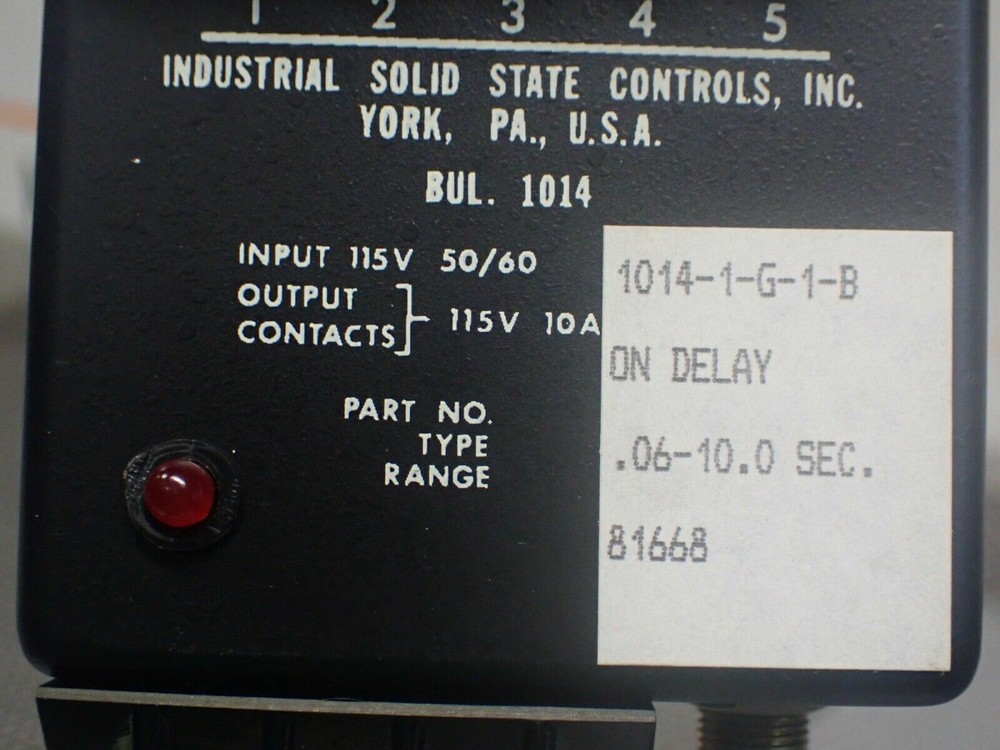 ISSC 1014-1-G-1-B Solid State On Delay Timer .06-10.0 Sec New In Box