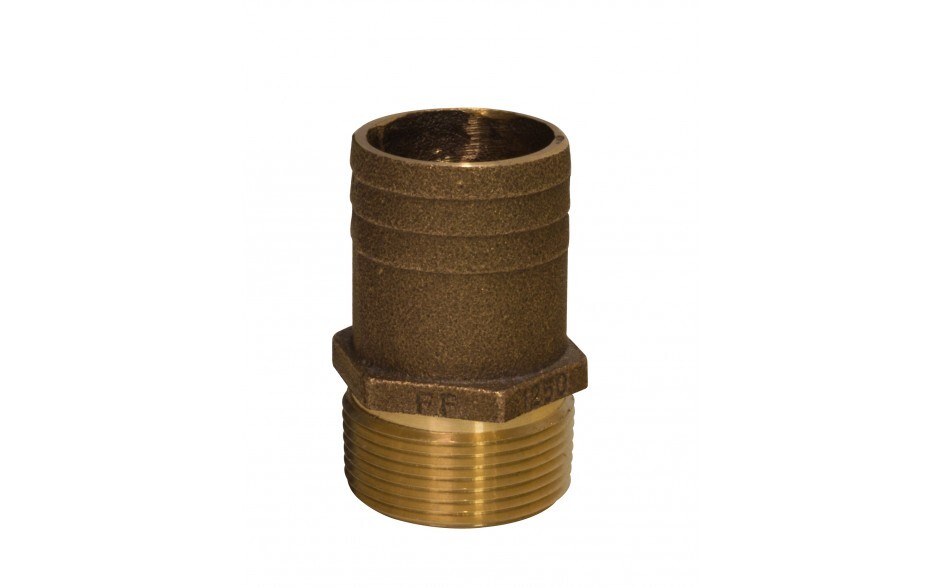 Groco 2" NPT Bronze Full Flow Pipe to Hose Fitting