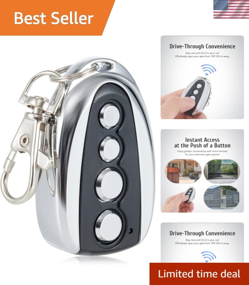 Durable 100ft Wireless Smart Gate Opener Remote - Easy Programming, Auto Close