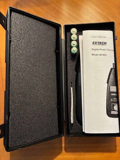EXTECH Instruments 461893 Digital Photo Tachometer / Case & Instructions & Batt.