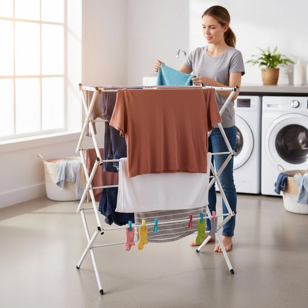 Lavish Home Foldable Clothes Drying Rack - Laundry Drying Rack Collapsible
