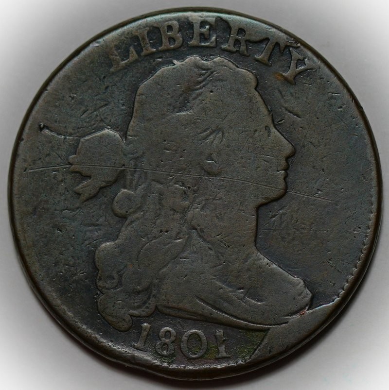 1801 Draped Bust Large Cent - Error Fraction - 1/000 (S-223)