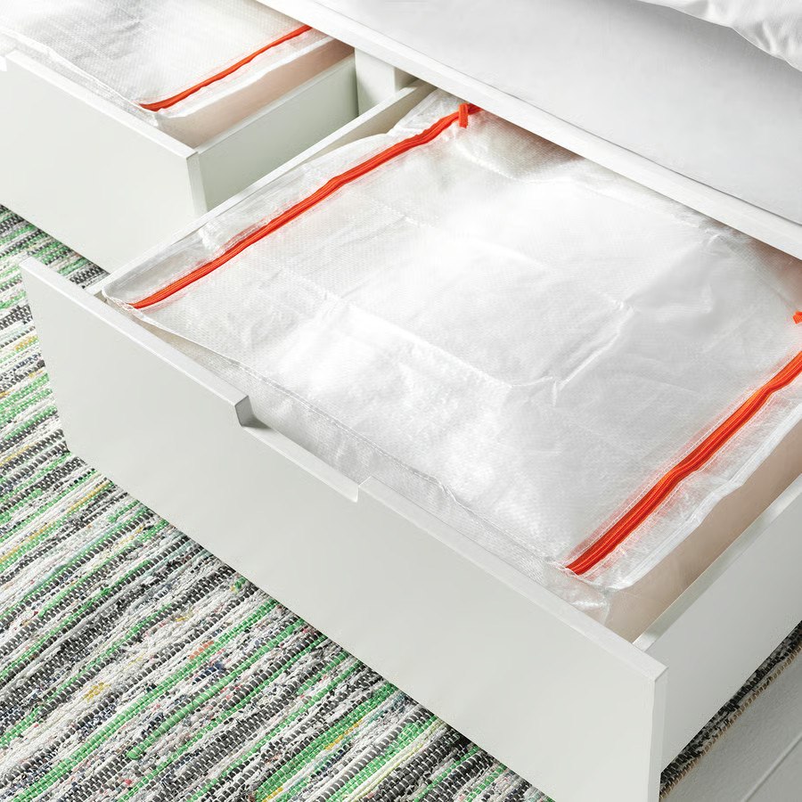 IKEA PÄRKLA Zippered Storage Case/Bag 21 ¾ " x 19 ¼ " x 7 ½ " Under Bed