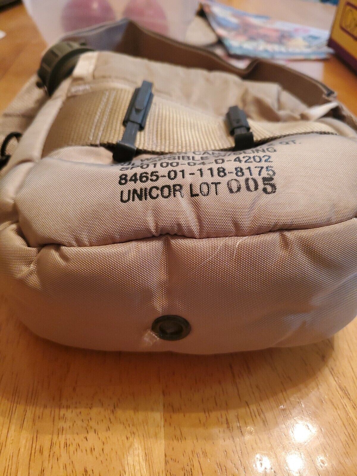 NEW Genuine US Military 2 QT OD Canteen with Desert Tan Cover and Shoulder Strap