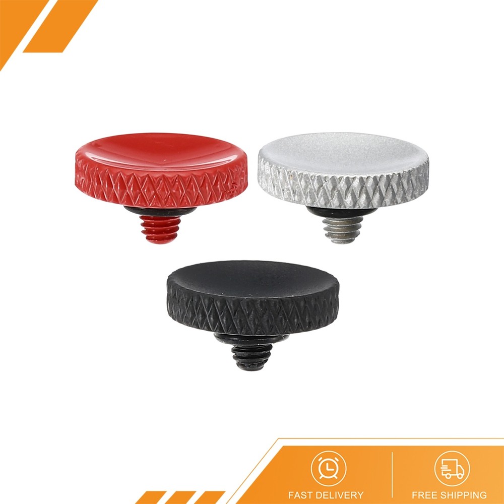 3 x Camera Shutter Button Shutter Release Knurled Red Silver Matte Black