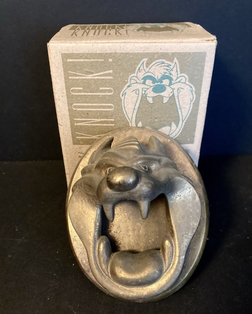 Tasmanian devil door knocker solid brass 1994 With Original Box
