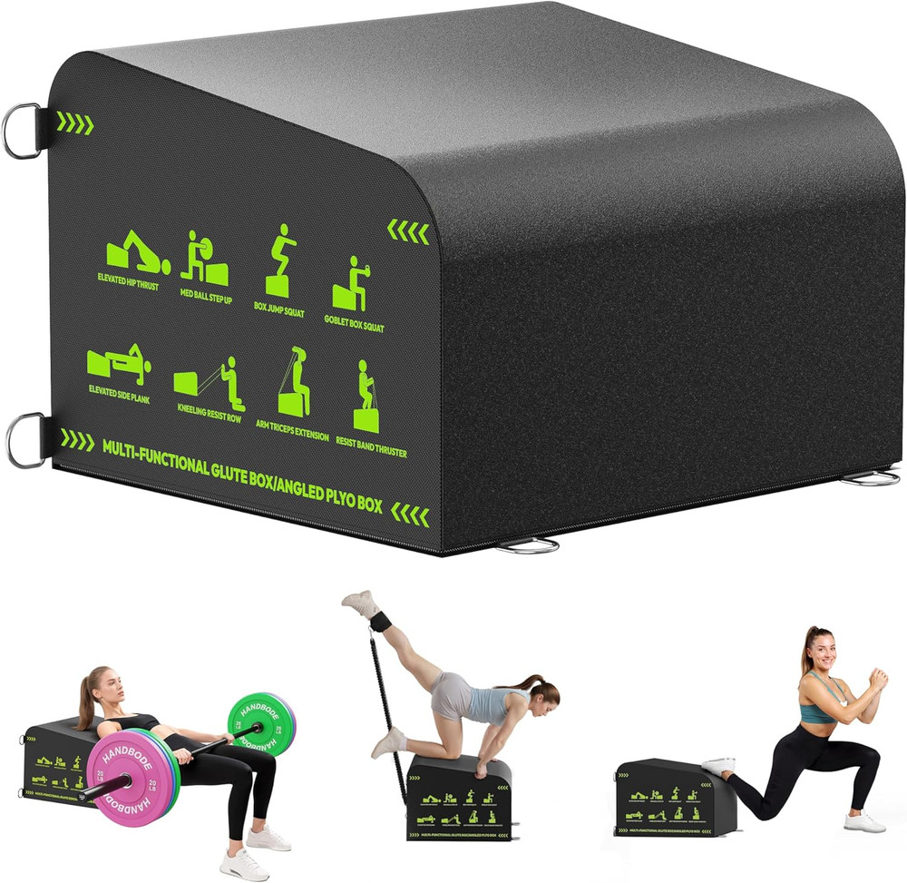 HANDBODE Hip Thrust Bench, Multi-Functional Slip-Free Hip Thrust Machine for Glu