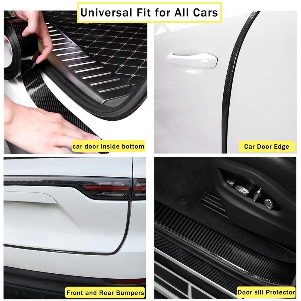QBUC Rear Bumper Protector Guard Scratch Cover Protector Paint Threshold Guar...
