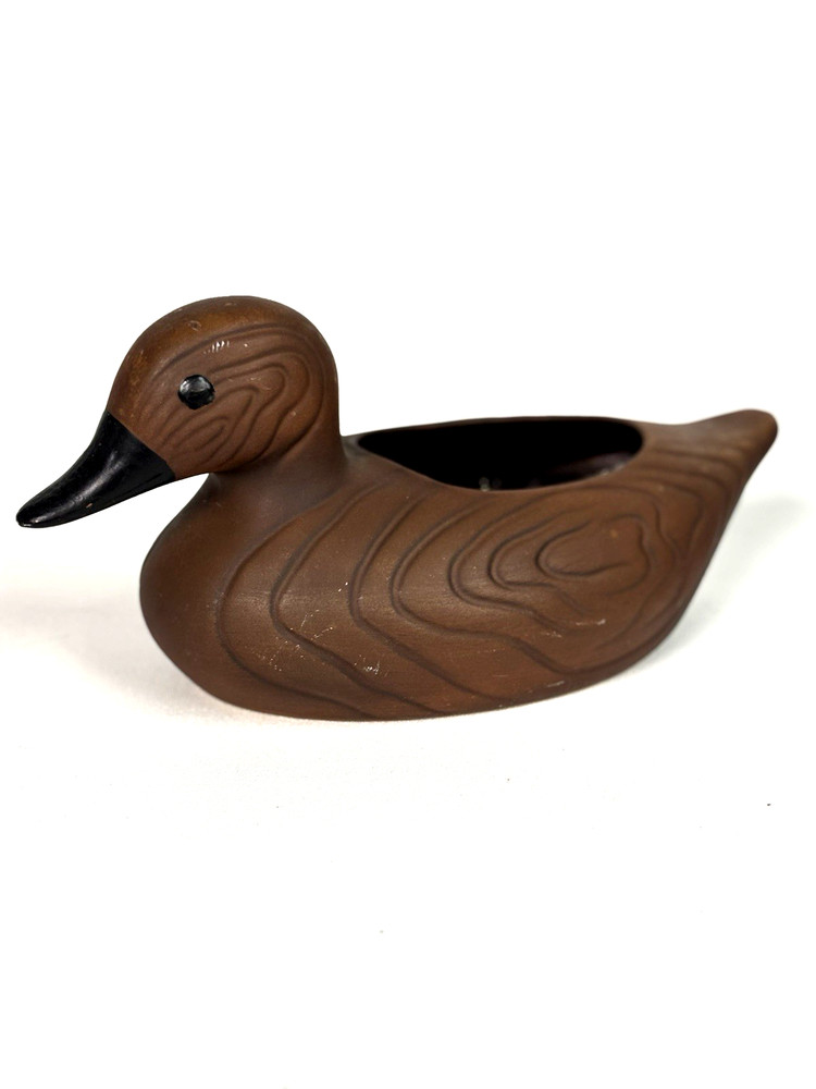 12" Long Brown Ceramic FTD Duck 1981