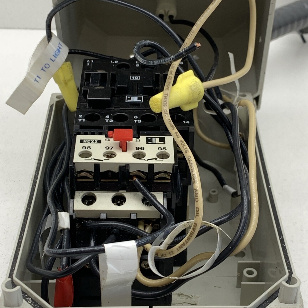 Lovato B16 40A Contactor with RC22.23 Overload Relay and Control Button Box