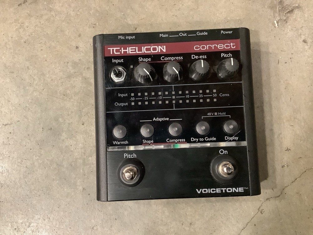TC-Helicon VoiceTone Correct Vocal Effects Processor Pedal TESTED #AK8