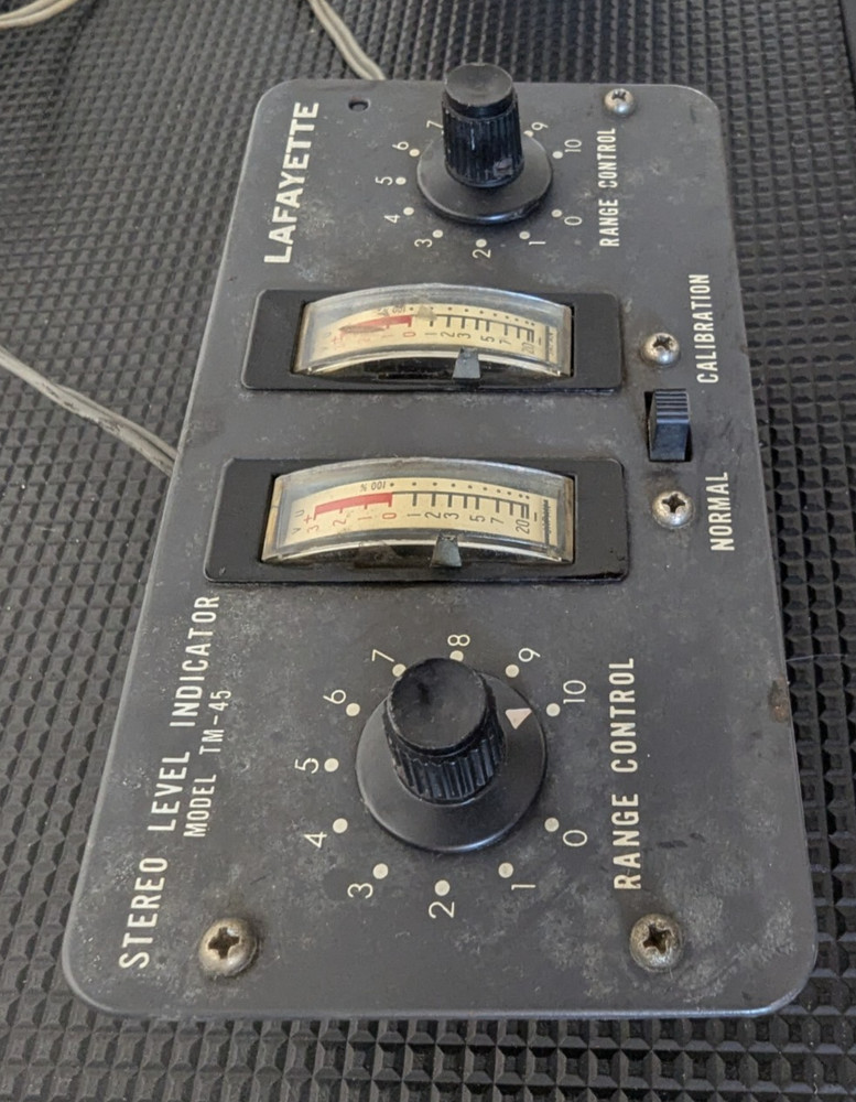 Vintage Lafayette Stereo Level Indicator Model TM-45 Range Control