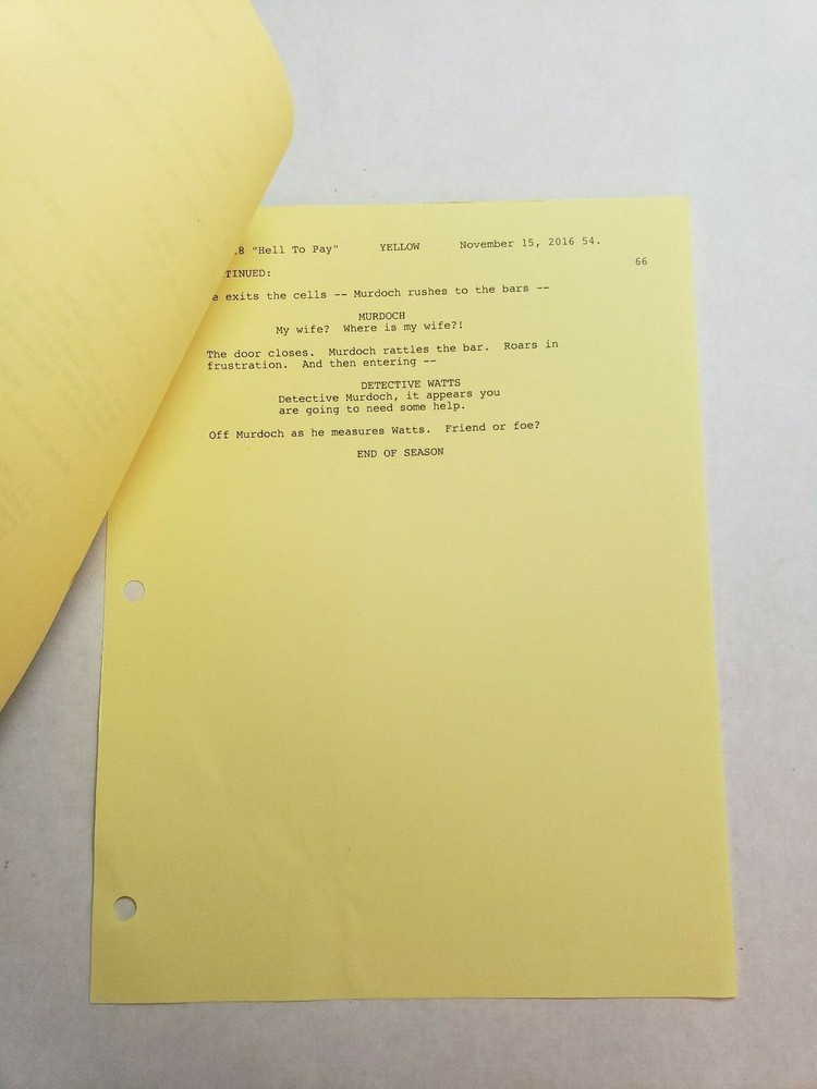 MURDOCH MYSTERIES / Peter Mitchell 2016 TV Script, THOMAS CRAIG "Hell to Pay"