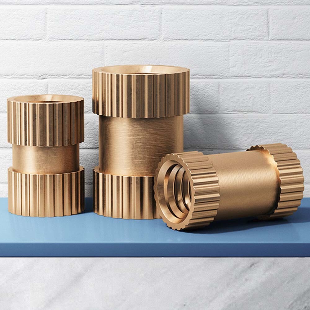 M4 Outer Diameter 5mm/6mm Brass Knurled Nuts Threaded Round Insert Embedded Nuts