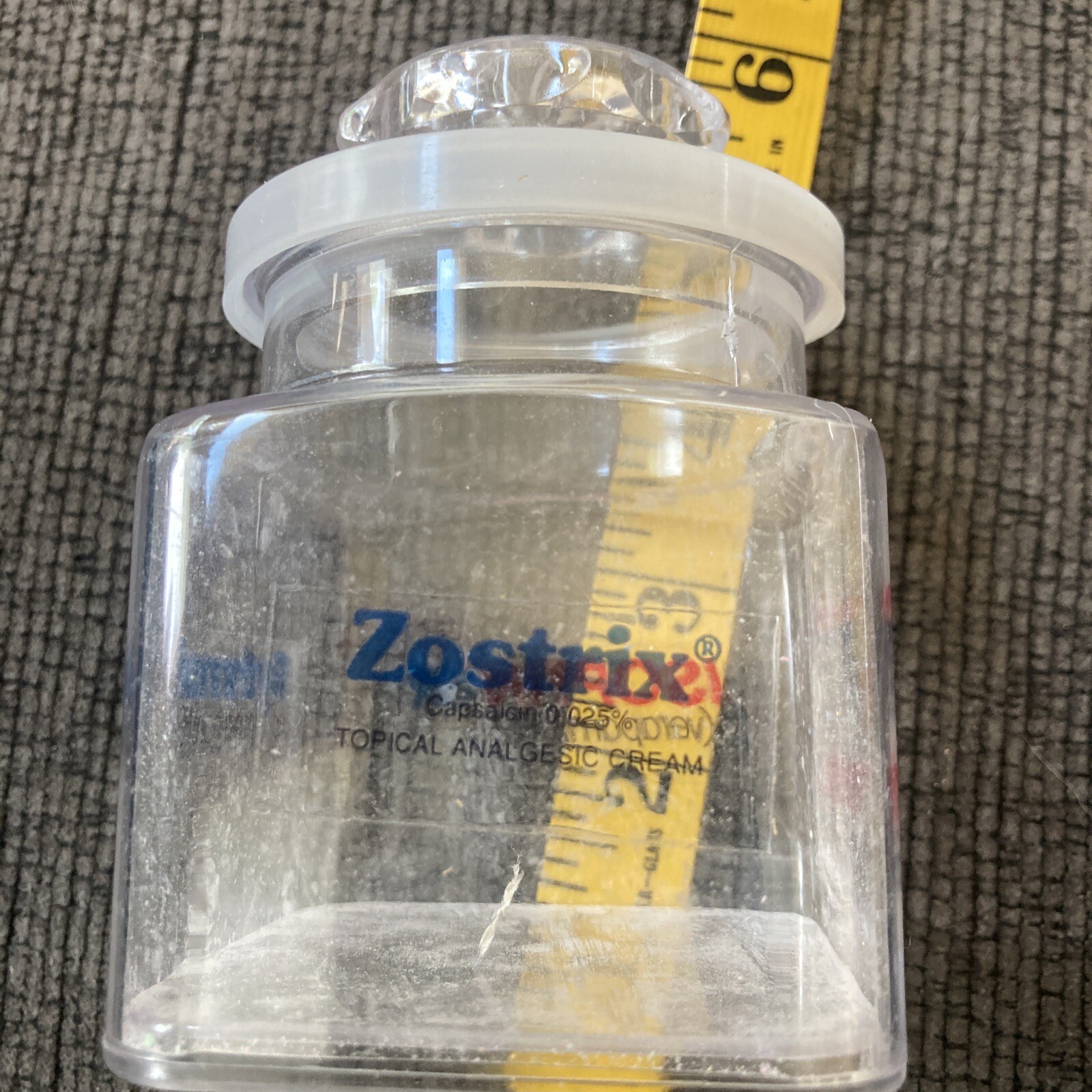 RARE '80s Vintage VICODIN Rythmal Zostrix Isoptin Plastic Jar Drug Promo 4 Inche