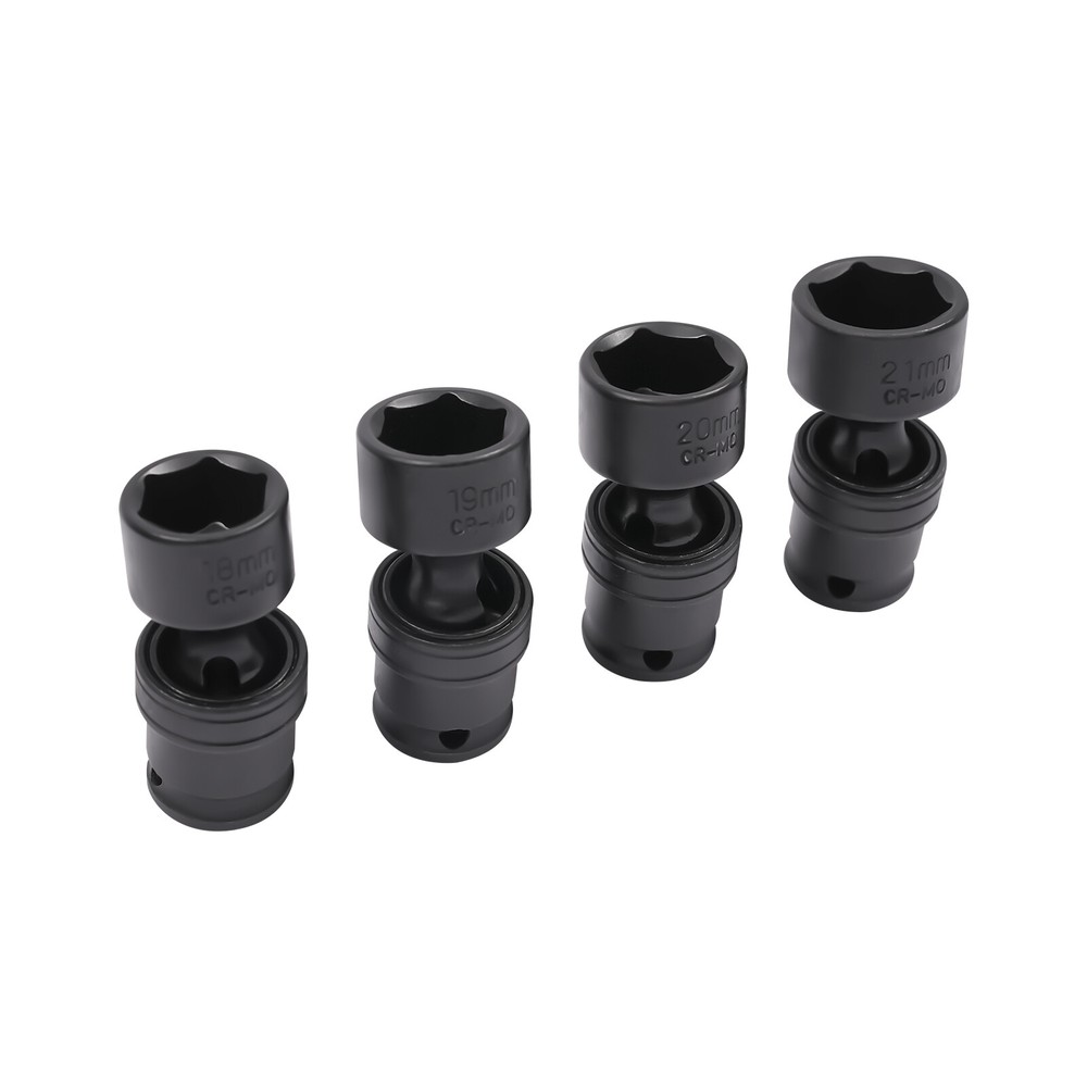 3/8" Drive Shallow Impact Universal Joint Socket Set, 15-Piece Swivel Socket Set