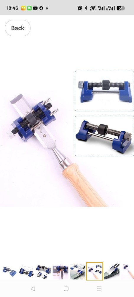 Woodworking Chisel Sharpening Guide, Adjustable Honing Jig, 0-86mm Clamp Width,