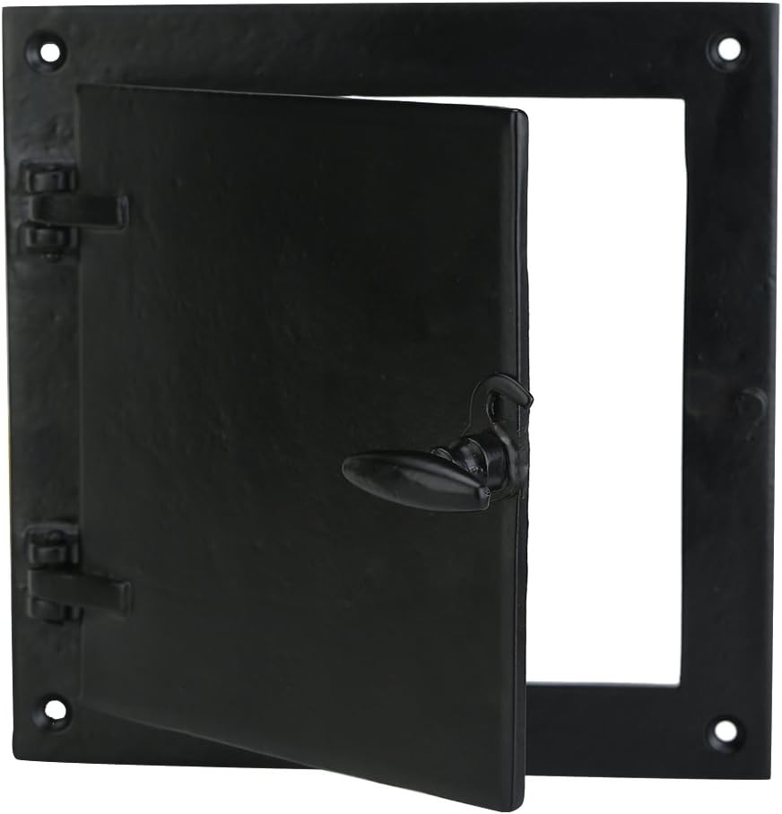 A29 Rectangular Bar Speakeasy Door Grill/Grille with Viewing Large_Black