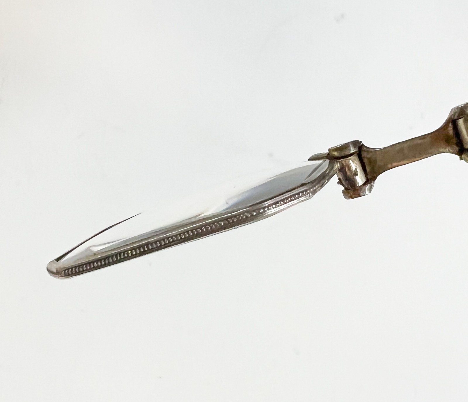 West German 835 Silver Marcasite Folding Lorgnette c1950-60