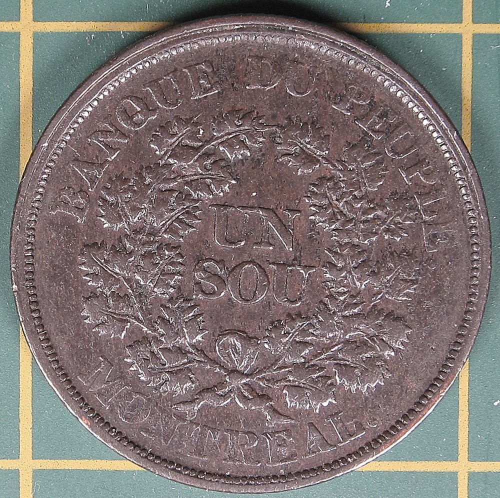 c.1838 Lower Canada Un Sou Token LC-5A5