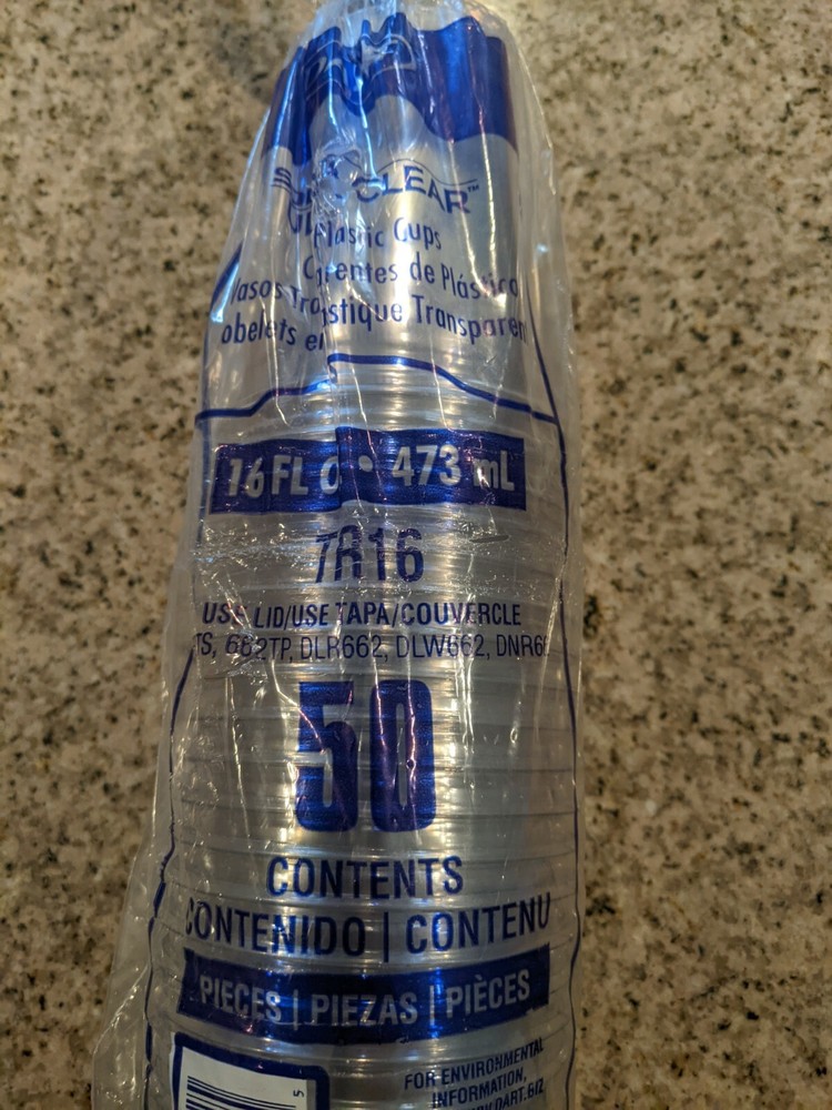 Solo UltraClear TR16 16 oz. Clear PET Plastic Cold Tall Cup 50 pack