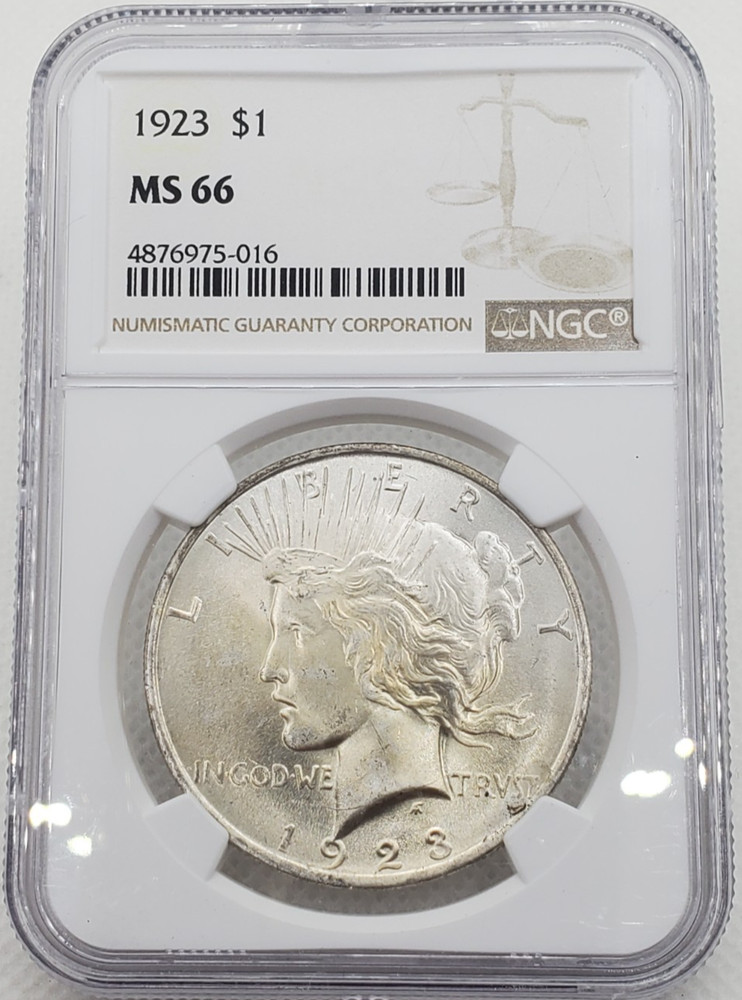1923 Peace Silver Dollar NGC MS66