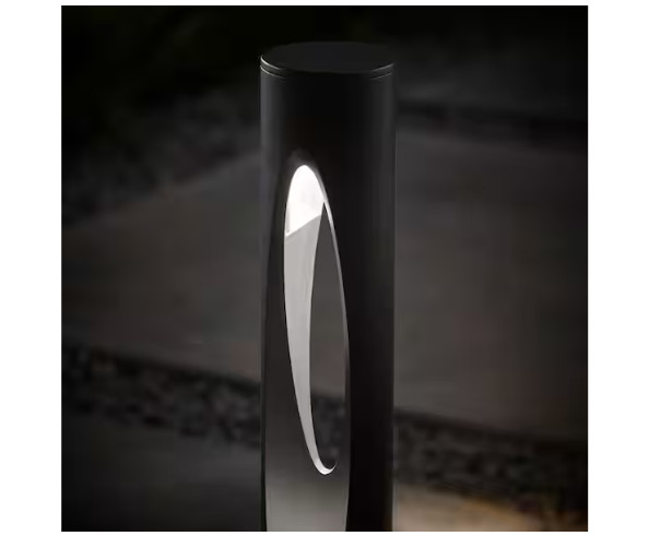 Hampton Bay Trinity Hill 100 Lumen Low Voltage Matte Black LED Path Light