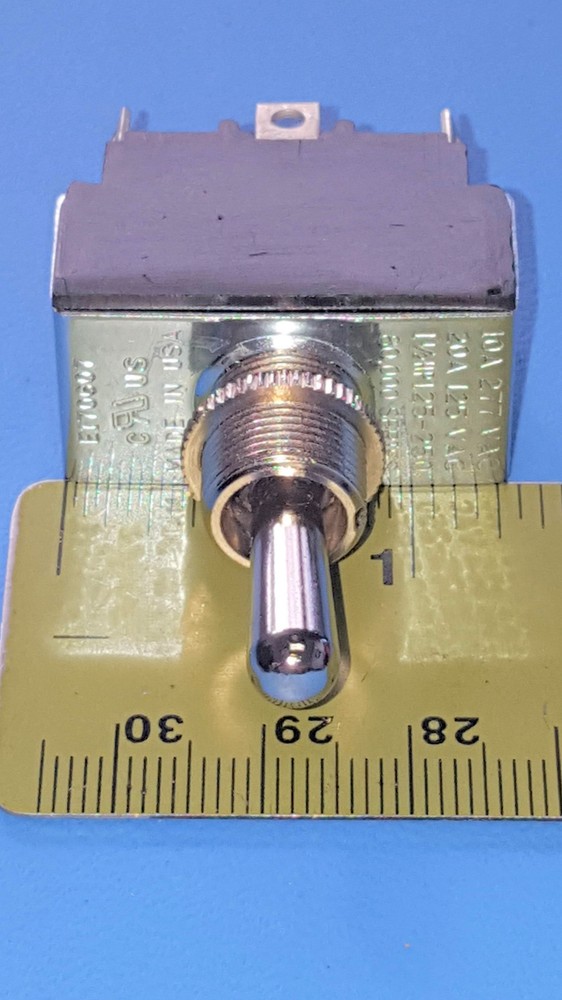 (2 pcs) Toggle Switch 80,000 series, E-Z Switch , DPDT,ON-OFF-(ON) E170607