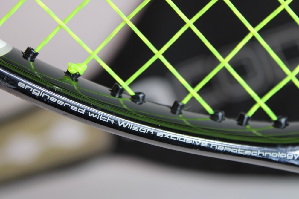 Wilson N Code Six-Two Tennis Racket, 4 3/8, black white