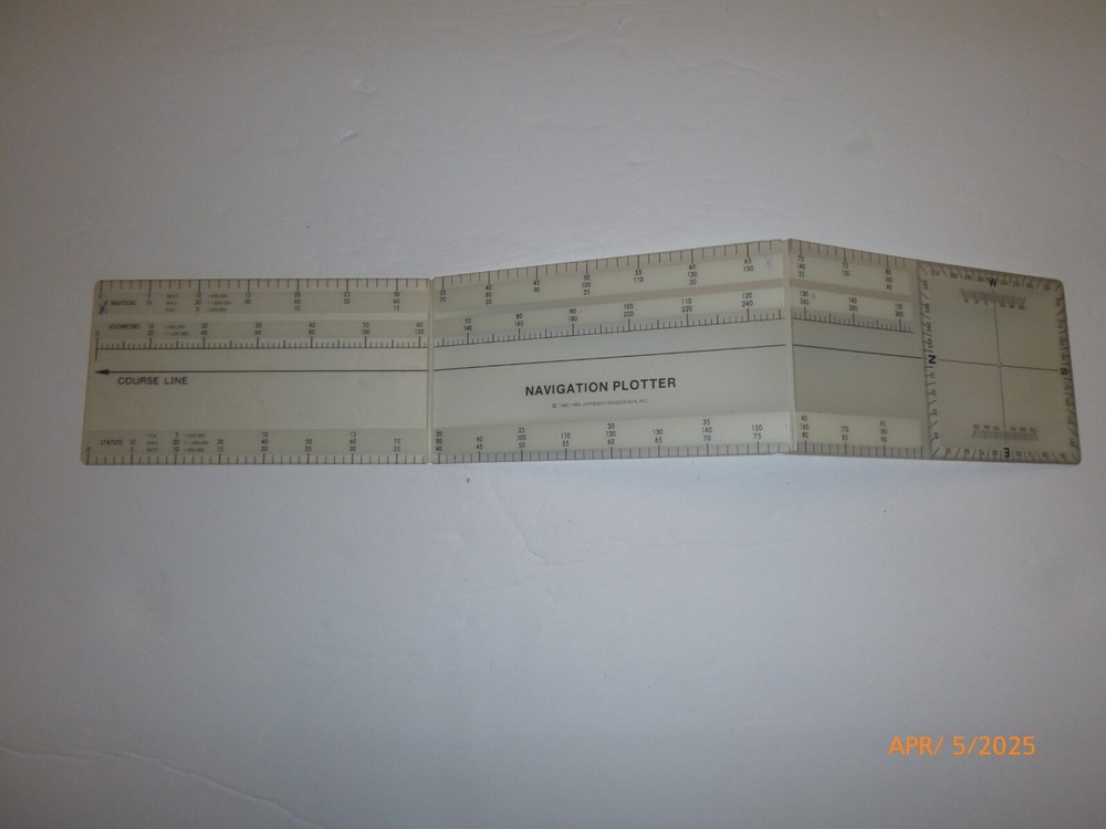 Jeppesen Laboratories "Folding" Aviation Navigation Plotter