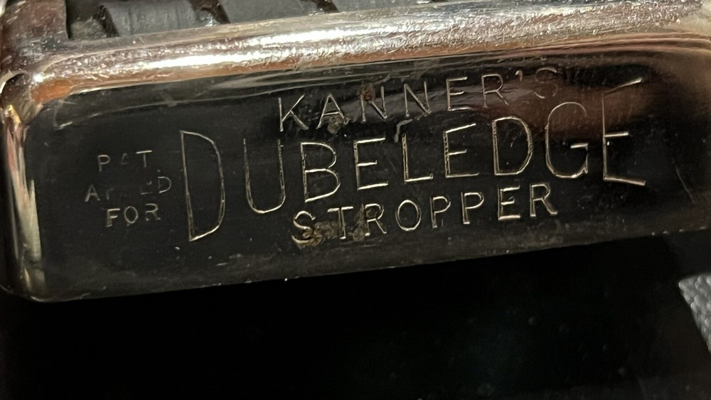 VTG KANNER'S DUBELEDGE STROPPER Gillette Razor Blade hone sharpener Complete