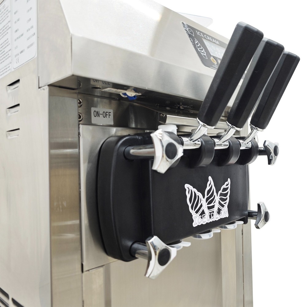 Automatic Soft Ice Cream Machine with Pre-cooling&Preservation Function 3Flavor