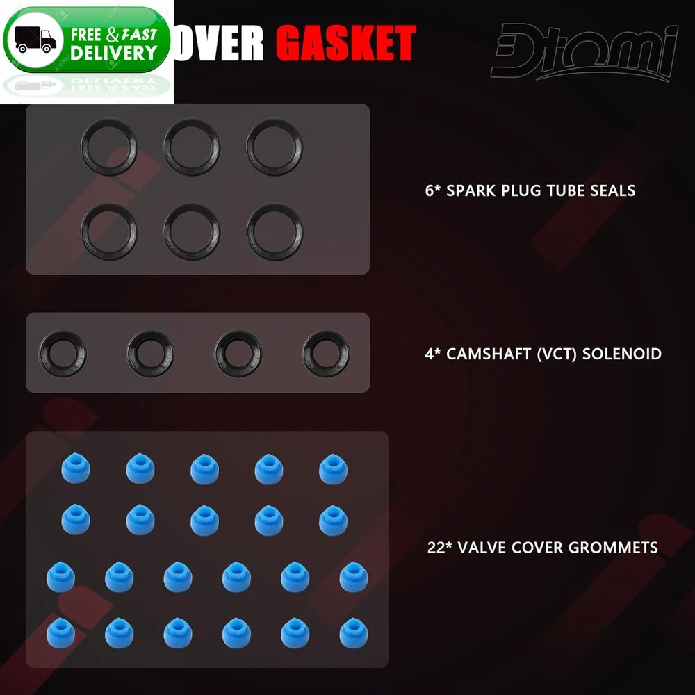 Valve Cover Gasket Set for Ford Lincoln 3.5L 3.7L V6 2011-2020 VS50814R VS50722