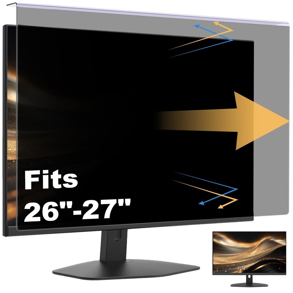 Hanging Computer Privacy Screen Protector Shield for 26/27 Inch Widescreen De...