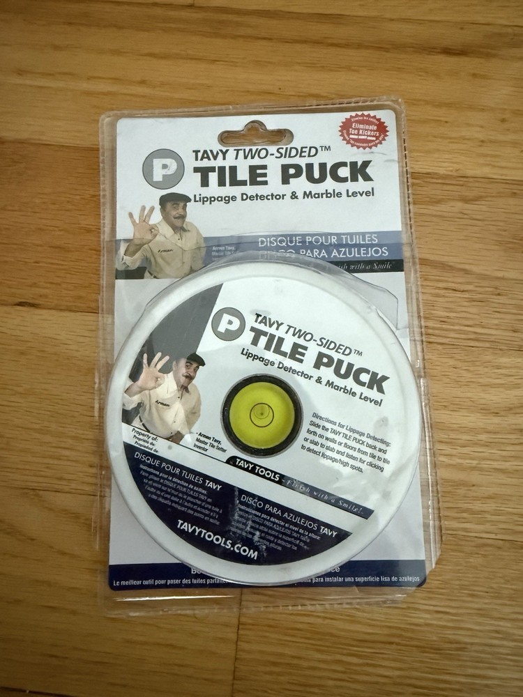 Tavy Two-Sided Tile Puck - Lippage Detector & Marble Level Tile Tool