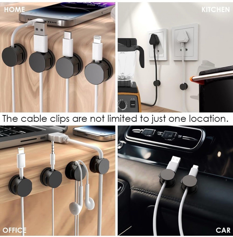 12 Pack Magnetic Cable Clips